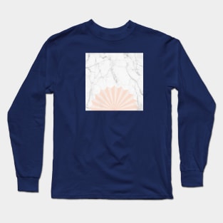 Marble waaier Peach Long Sleeve T-Shirt